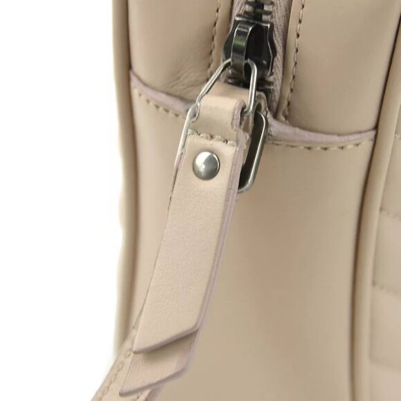 Auth SAINT LAURENT Lou Crossbody Shoulder Bag Beige Leather/Silvertone authentic - Picture 6 of 16